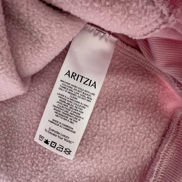 Aritzia Cozy Sweatfleece Boyfriend 1/2 Zip - Cupid Pink - Small - Picture 6 of 10